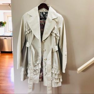 Kensie Ruffled Trench